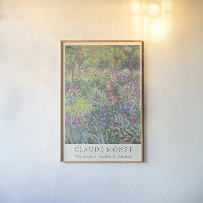 Monet Museum Poster II by Wild Apple Portfolio. shown as a paper print in a natural frame. Available as a archival giclee rolled canvas, fine art paper, or poster print. SKU 99973h.