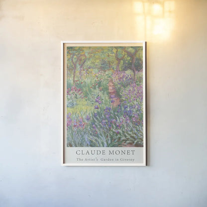 Monet Museum Poster II by Wild Apple Portfolio. shown as a paper print in a white frame. Available as a archival giclee rolled canvas, fine art paper, or poster print. SKU 99973h.