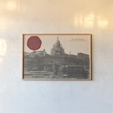 Montmartre by Wild Apple Portfolio. shown as a paper print in a natural frame. Available as a archival giclee rolled canvas, fine art paper, or poster print. SKU 56794i.