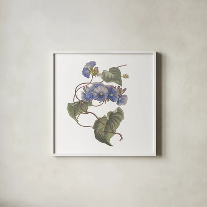 Monument Etching Tile Flowers I by Wild Apple Portfolio. Shown in a crisp white glass frame for a clean and minimalist style. Available as an archival giclee rolled canvas, fine art paper, or poster print. SKU 53758a.