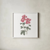 Monument Etching Tile Flowers IV by Wild Apple Portfolio. Shown in a crisp white glass frame for a clean and minimalist style. Available as an archival giclee rolled canvas, fine art paper, or poster print. SKU 53761a.