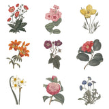 Monument Etching Tile Flowers Sq II White by Wild Apple Portfolio. SKU 63754a. Archival Giclee Fine art print for wall decor.