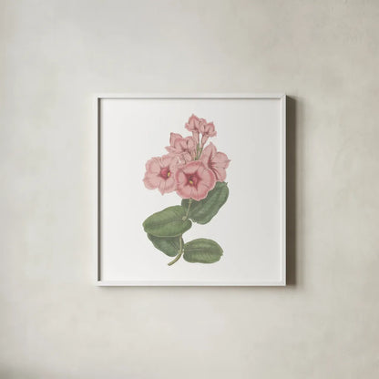 Monument Etching Tile Flowers VI by Wild Apple Portfolio. Shown in a crisp white glass frame for a clean and minimalist style. Available as an archival giclee rolled canvas, fine art paper, or poster print. SKU 53763a.