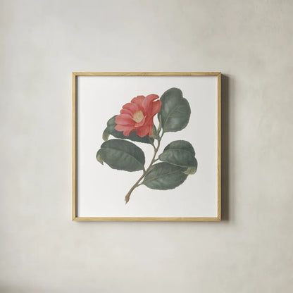 Monument Etching Tile Flowers VII by Wild Apple Portfolio. Shown in a natural wood glass frame for a timeless modern aesthetic. Available as an archival giclee rolled canvas, fine art paper, or poster print. SKU 53764a.