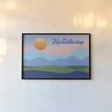 Mountaintop by Wild Apple Portfolio. shown as a paper print in a black flame. Available as a archival giclee rolled canvas, fine art paper, or poster print. SKU 65624i.