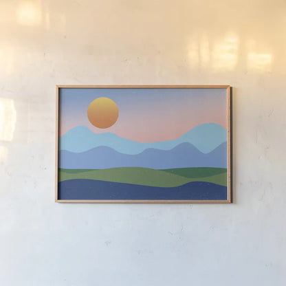 Mountaintop No Words by Wild Apple Portfolio. shown as a paper print in a natural frame. Available as a archival giclee rolled canvas, fine art paper, or poster print. SKU 70433i.