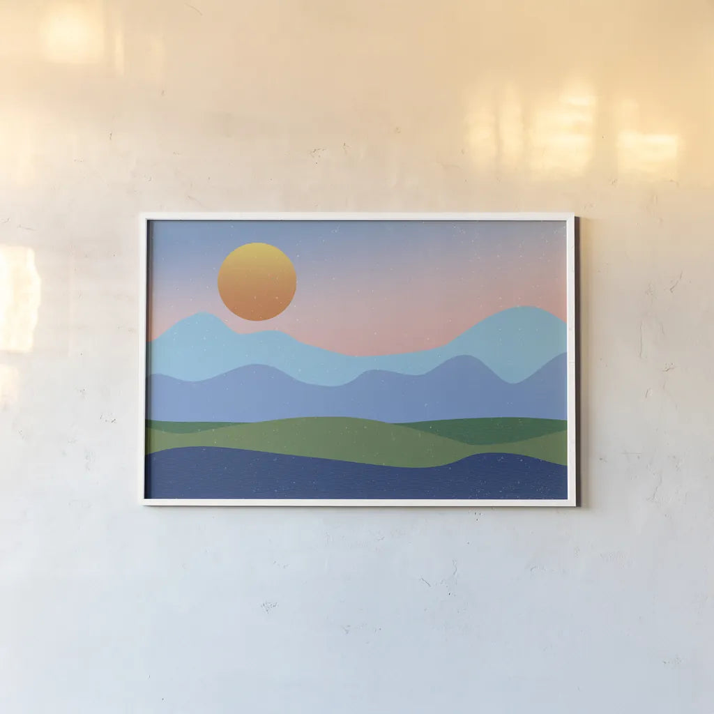 Mountaintop No Words by Wild Apple Portfolio. shown as a paper print in a white frame. Available as a archival giclee rolled canvas, fine art paper, or poster print. SKU 70433i.