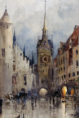 Munich Street by Wild Apple Portfolio. SKU 86347h. Archival Giclee Fine art print for wall decor.