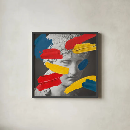 Muse by Wild Apple Portfolio. Shown in a sleek black glass frame for a contemporary gallery look. Available as an archival giclee rolled canvas, fine art paper, or poster print. SKU 90707a.