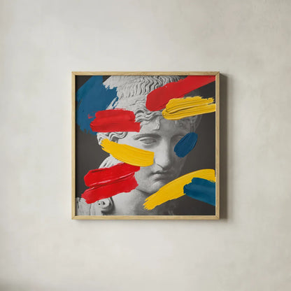 Muse by Wild Apple Portfolio. Shown in a natural wood glass frame for a timeless modern aesthetic. Available as an archival giclee rolled canvas, fine art paper, or poster print. SKU 90707a.