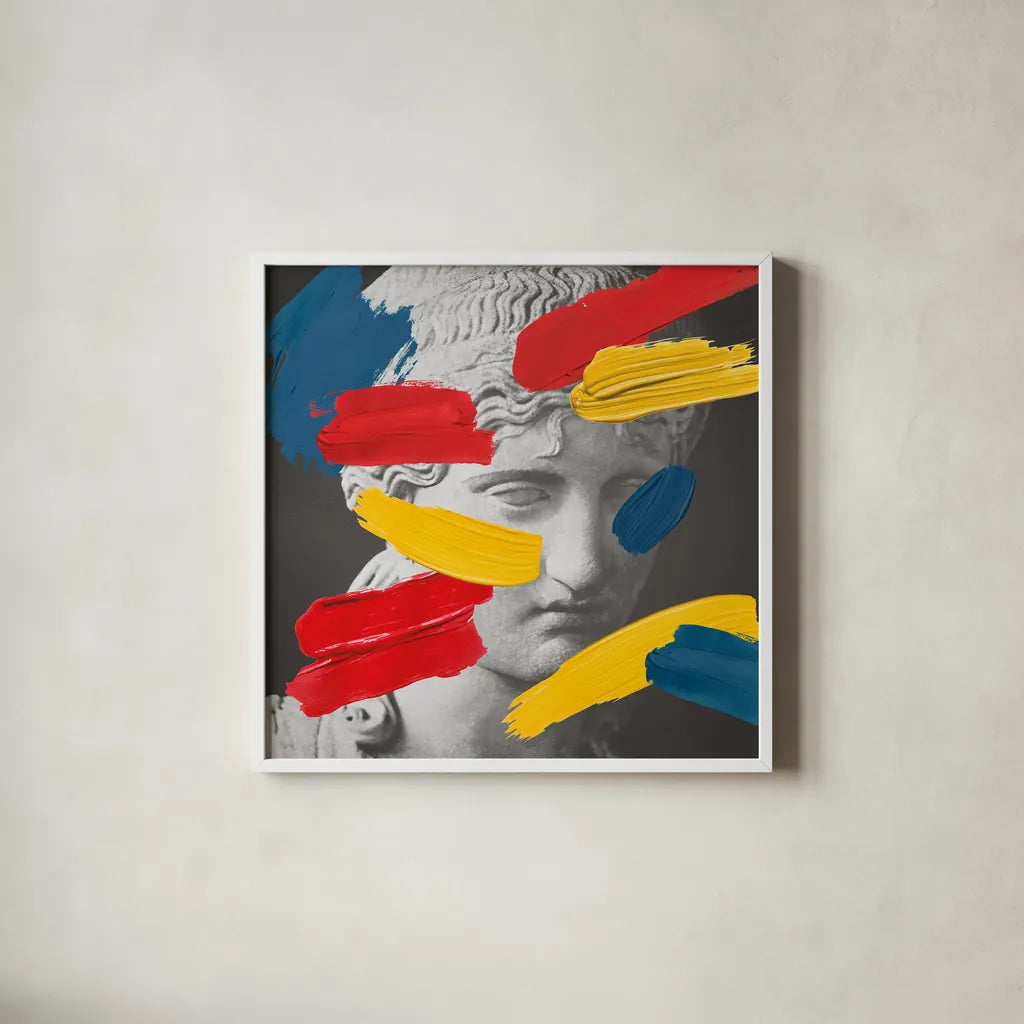 Muse by Wild Apple Portfolio. Shown in a crisp white glass frame for a clean and minimalist style. Available as an archival giclee rolled canvas, fine art paper, or poster print. SKU 90707a.