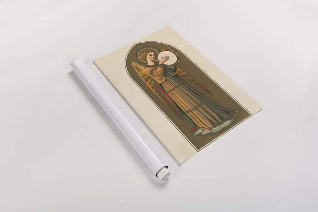 Musical Angel I by Wild Apple Portfolio. shown as a rolled paper print. Available as archival giclee rolled canvas, fine art paper, or poster print. SKU 92487h.