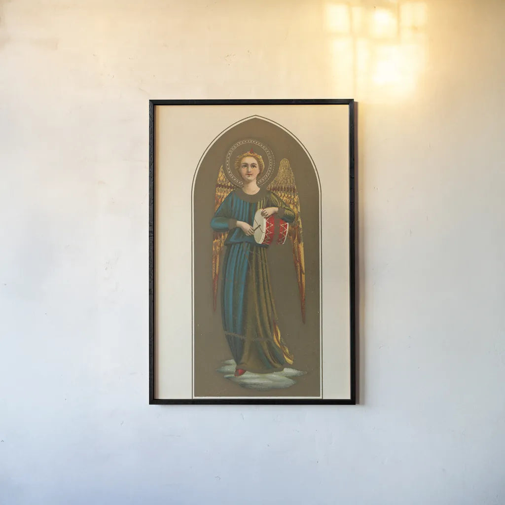 Musical Angel II by Wild Apple Portfolio. shown as a paper print in a black flame. Available as a archival giclee rolled canvas, fine art paper, or poster print. SKU 92488h.