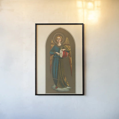 Musical Angel II by Wild Apple Portfolio. shown as a paper print in a black flame. Available as a archival giclee rolled canvas, fine art paper, or poster print. SKU 92488h.