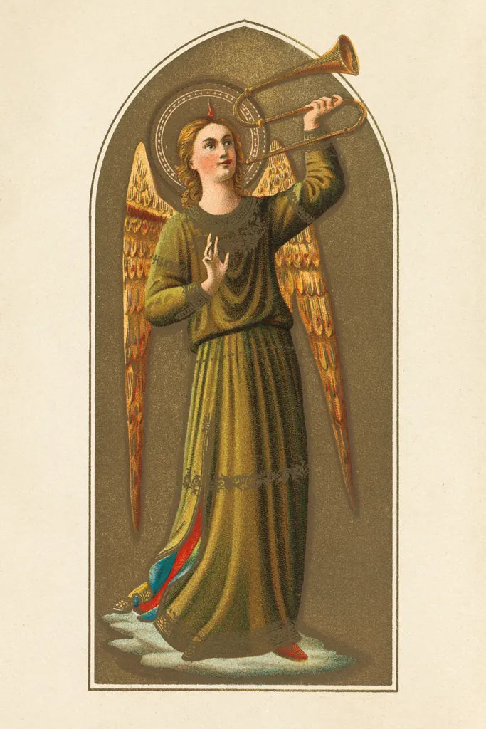 Musical Angel III by Wild Apple Portfolio. SKU 92489h. Archival Giclee Fine art print for wall decor.