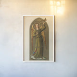 Musical Angel III by Wild Apple Portfolio. shown as a paper print in a white frame. Available as a archival giclee rolled canvas, fine art paper, or poster print. SKU 92489h.
