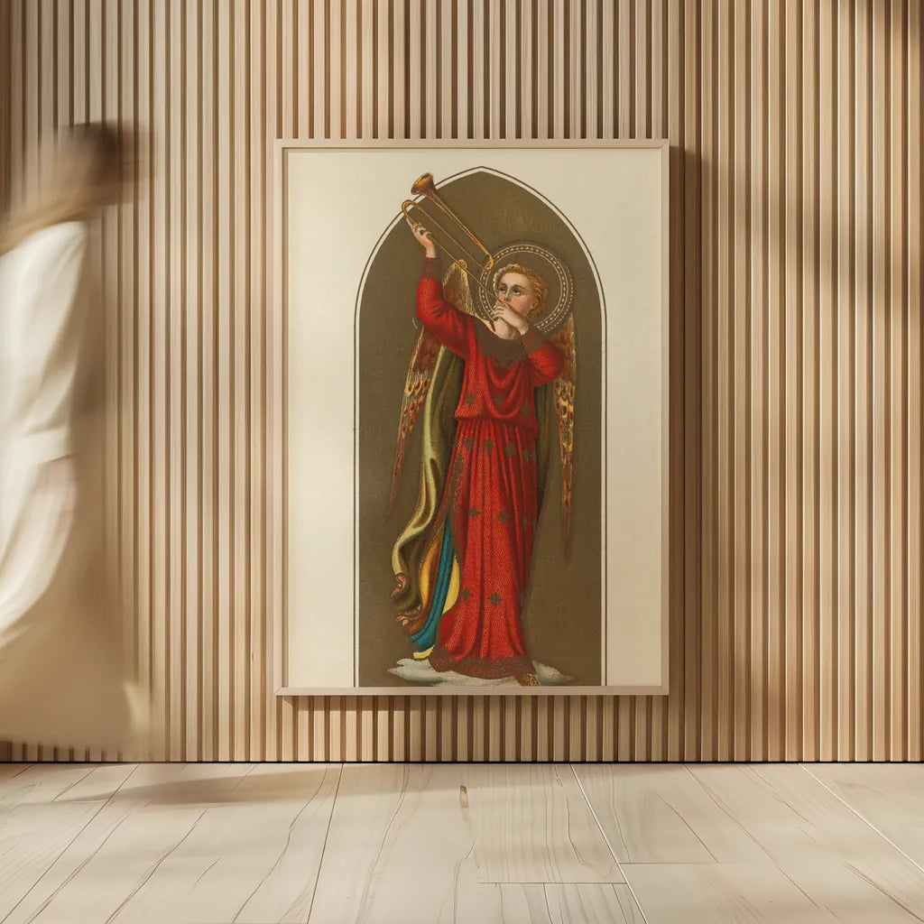 Musical Angel IV by Wild Apple Portfolio. shown as over sized large wall art. Available as an archival giclee rolled canvas, fine art paper, or poster print. SKU 92490h.