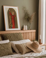 Musical Angel IV by Wild Apple Portfolio. shown as a paper print in a natural frame. Available as a archival giclee rolled canvas, fine art paper, or poster print. SKU 92490h.