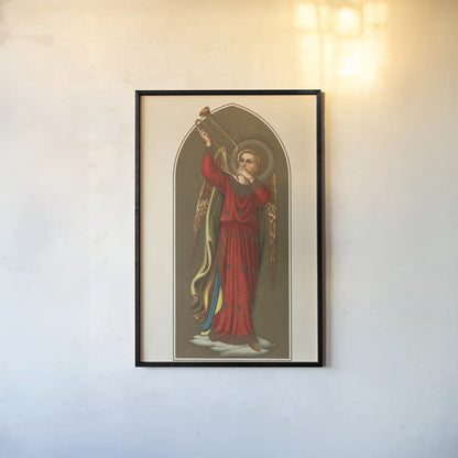 Musical Angel IV by Wild Apple Portfolio. shown as a paper print in a black flame. Available as a archival giclee rolled canvas, fine art paper, or poster print. SKU 92490h.