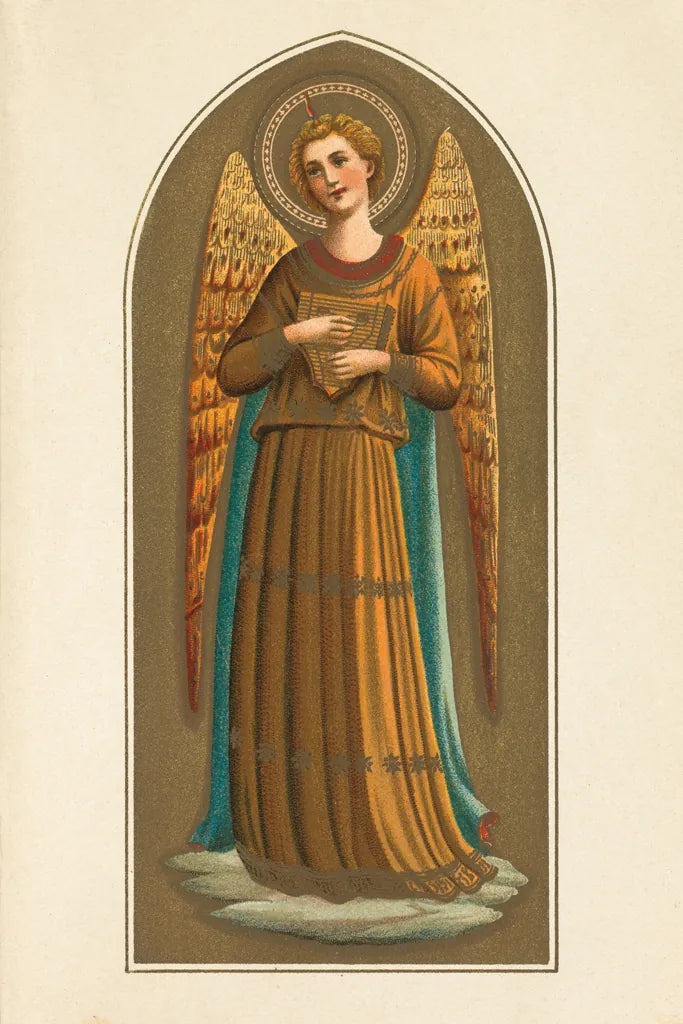 Musical Angel V by Wild Apple Portfolio. SKU 92491h. Archival Giclee Fine art print for wall decor.