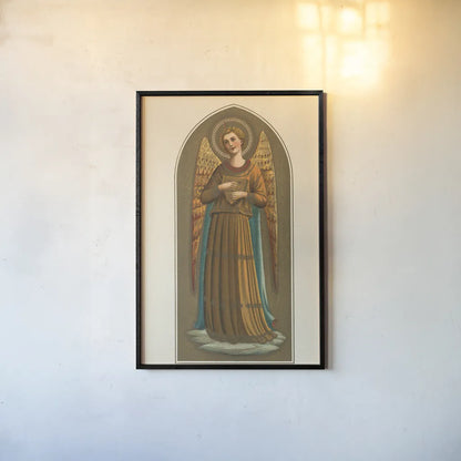 Musical Angel V by Wild Apple Portfolio. shown as a paper print in a black flame. Available as a archival giclee rolled canvas, fine art paper, or poster print. SKU 92491h.