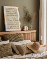 Musical Notes II by Wild Apple Portfolio. shown as a paper print in a natural frame. Available as a archival giclee rolled canvas, fine art paper, or poster print. SKU 37126h.