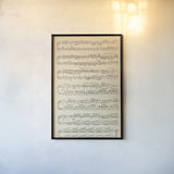 Musical Notes II by Wild Apple Portfolio. shown as a paper print in a black flame. Available as a archival giclee rolled canvas, fine art paper, or poster print. SKU 37126h.