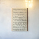 Musical Notes II by Wild Apple Portfolio. shown as a paper print in a natural frame. Available as a archival giclee rolled canvas, fine art paper, or poster print. SKU 37126h.