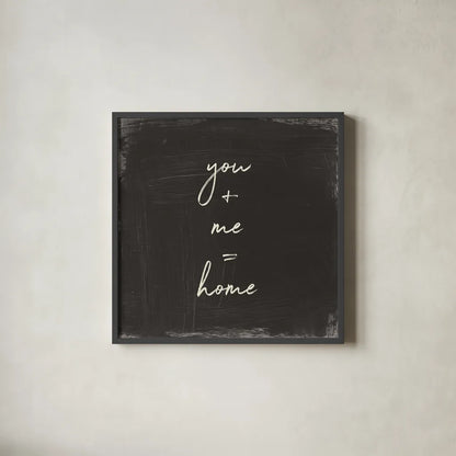 My Home Inspiration I by Wild Apple Portfolio. Shown in a sleek black glass frame for a contemporary gallery look. Available as an archival giclee rolled canvas, fine art paper, or poster print. SKU 48177a.