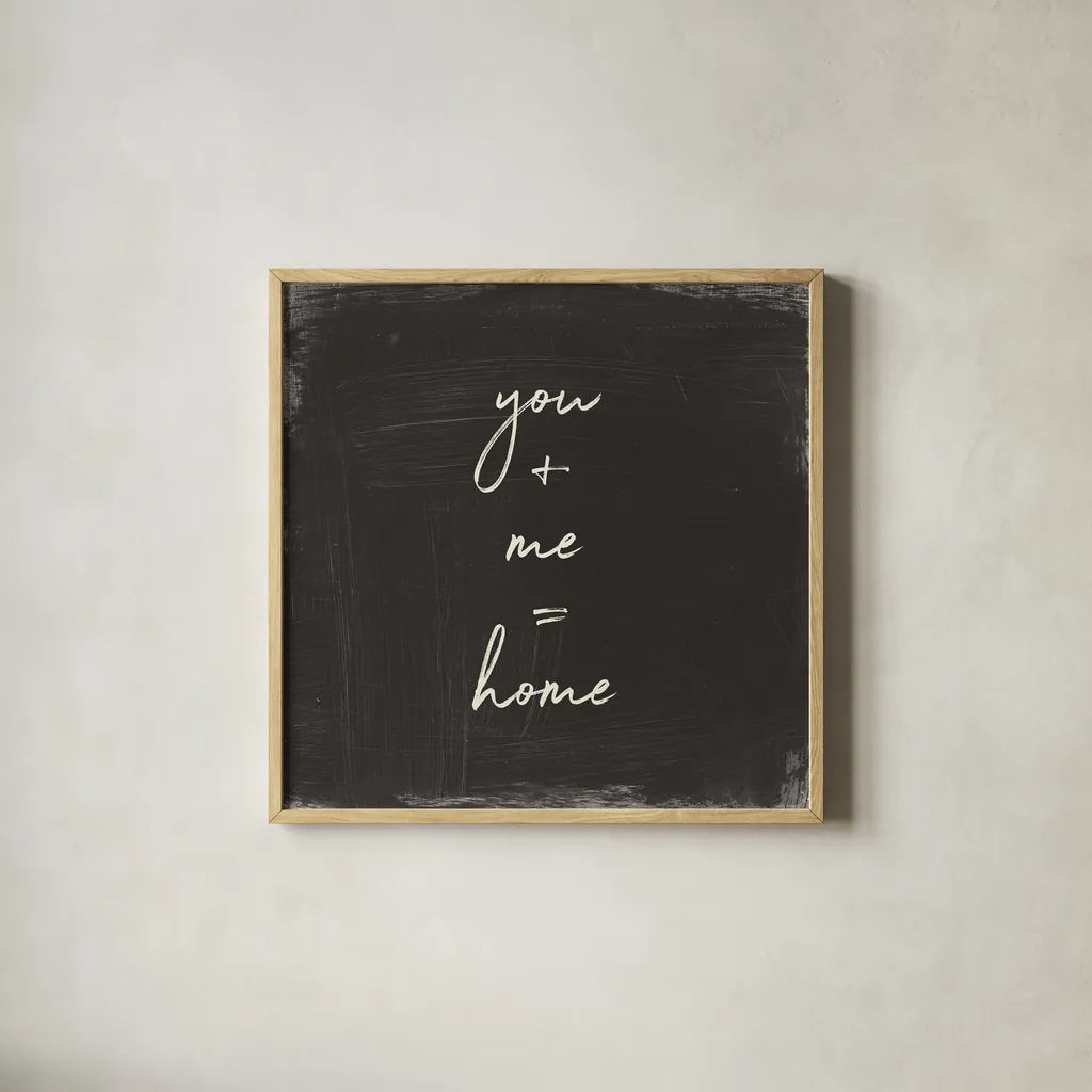 My Home Inspiration I by Wild Apple Portfolio. Shown in a natural wood glass frame for a timeless modern aesthetic. Available as an archival giclee rolled canvas, fine art paper, or poster print. SKU 48177a.