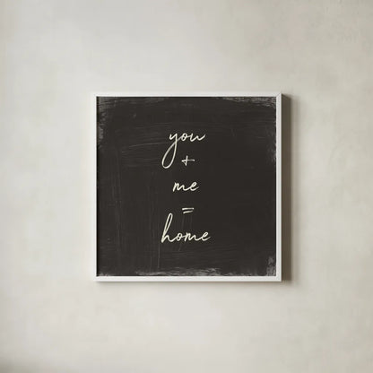 My Home Inspiration I by Wild Apple Portfolio. Shown in a crisp white glass frame for a clean and minimalist style. Available as an archival giclee rolled canvas, fine art paper, or poster print. SKU 48177a.