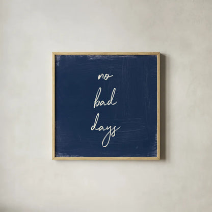 My Home Inspiration II Indigo by Wild Apple Portfolio. Shown in a natural wood glass frame for a timeless modern aesthetic. Available as an archival giclee rolled canvas, fine art paper, or poster print. SKU 80568a.