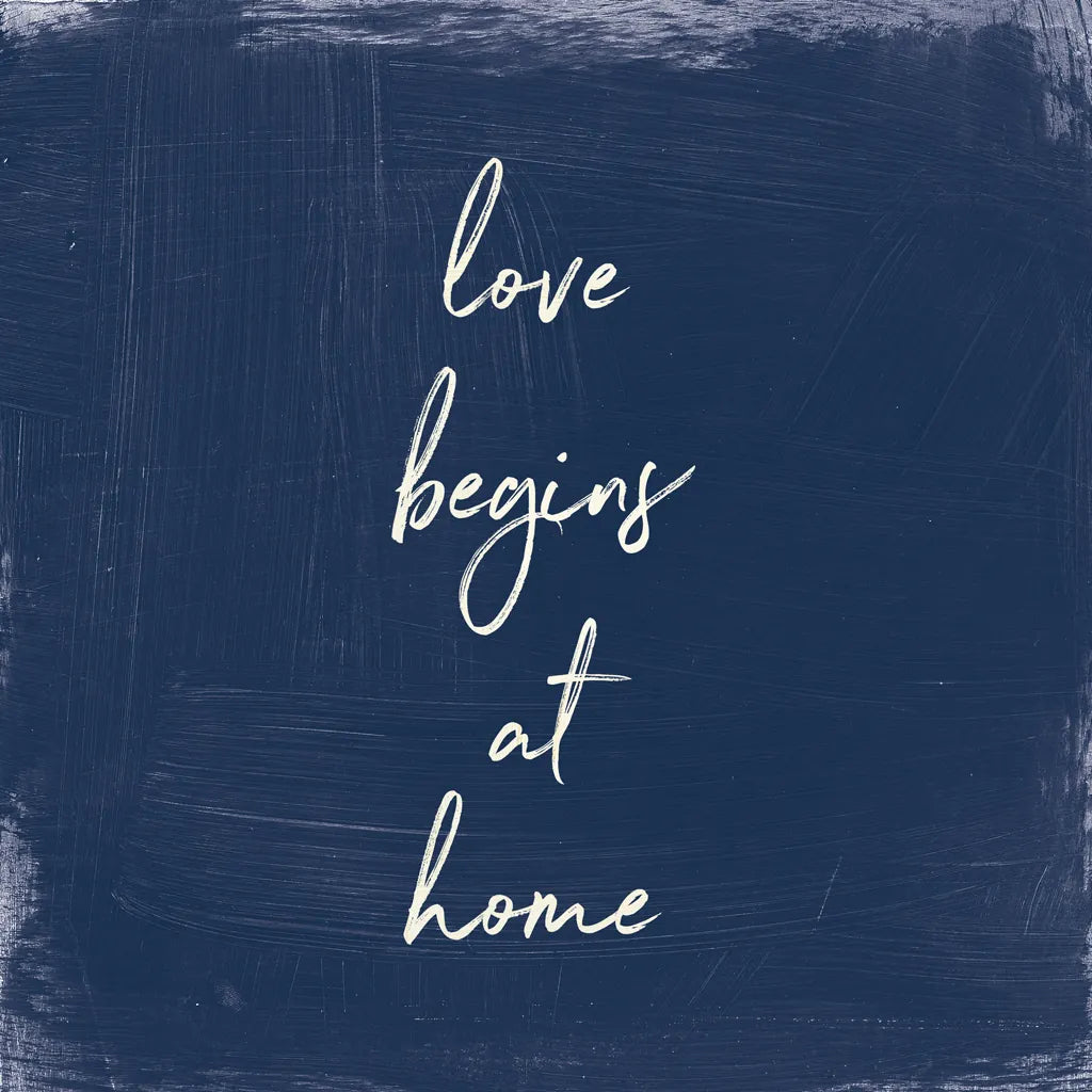 My Home Inspiration IV Indigo by Wild Apple Portfolio. SKU 80570a. Archival Giclee Fine art print for wall decor.