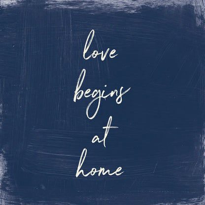 My Home Inspiration IV Indigo by Wild Apple Portfolio. SKU 80570a. Archival Giclee Fine art print for wall decor.