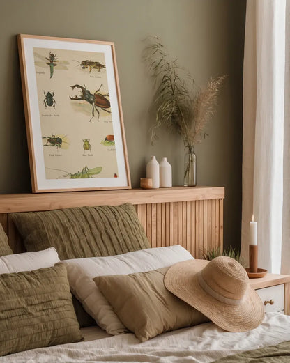 Natural History Book IV by Wild Apple Portfolio. shown as a paper print in a natural frame. Available as a archival giclee rolled canvas, fine art paper, or poster print. SKU 54283h.