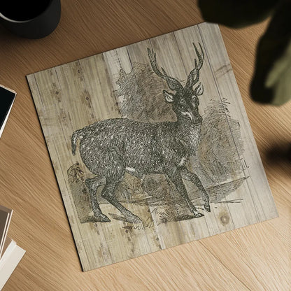 Natural History Lodge III by Wild Apple Portfolio. Shown as a detailed flat fine art print, highlighting archival giclee quality. Available as an archival giclee rolled canvas, fine art paper, or poster print. SKU 18654a.