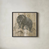 Natural History Lodge IV by Wild Apple Portfolio. Shown in a sleek black glass frame for a contemporary gallery look. Available as an archival giclee rolled canvas, fine art paper, or poster print. SKU 18655a.