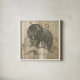 Natural History Lodge IV by Wild Apple Portfolio. Shown in a crisp white glass frame for a clean and minimalist style. Available as an archival giclee rolled canvas, fine art paper, or poster print. SKU 18655a.