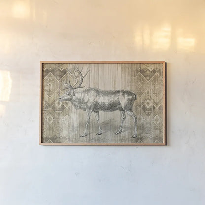 Natural History Lodge IX by Wild Apple Portfolio. shown as a paper print in a natural frame. Available as a archival giclee rolled canvas, fine art paper, or poster print. SKU 21835i.