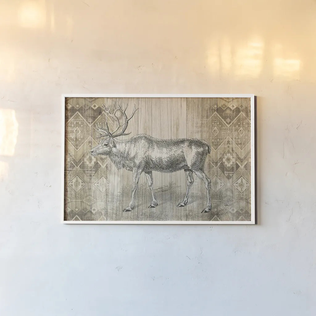 Natural History Lodge IX by Wild Apple Portfolio. shown as a paper print in a white frame. Available as a archival giclee rolled canvas, fine art paper, or poster print. SKU 21835i.