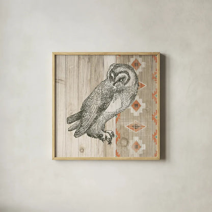 Natural History Lodge Southwest I by Wild Apple Portfolio. Shown in a natural wood glass frame for a timeless modern aesthetic. Available as an archival giclee rolled canvas, fine art paper, or poster print. SKU 18944a.