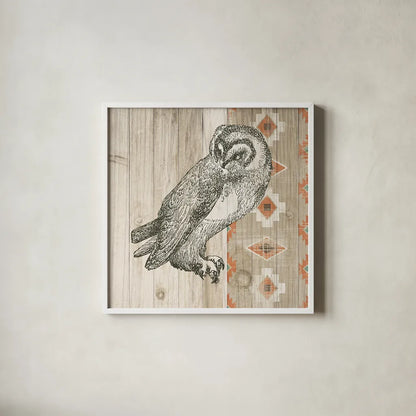 Natural History Lodge Southwest I by Wild Apple Portfolio. Shown in a crisp white glass frame for a clean and minimalist style. Available as an archival giclee rolled canvas, fine art paper, or poster print. SKU 18944a.