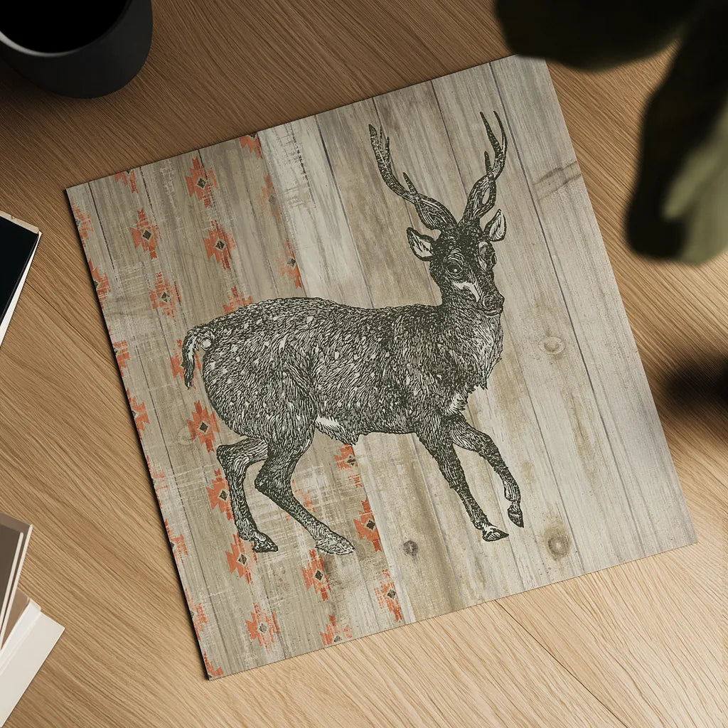 Natural History Lodge Southwest III by Wild Apple Portfolio. Shown as a detailed flat fine art print, highlighting archival giclee quality. Available as an archival giclee rolled canvas, fine art paper, or poster print. SKU 18946a.