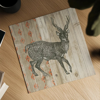 Natural History Lodge Southwest III by Wild Apple Portfolio. Shown as a detailed flat fine art print, highlighting archival giclee quality. Available as an archival giclee rolled canvas, fine art paper, or poster print. SKU 18946a.