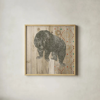 Natural History Lodge Southwest IV by Wild Apple Portfolio. Shown in a natural wood glass frame for a timeless modern aesthetic. Available as an archival giclee rolled canvas, fine art paper, or poster print. SKU 18947a.