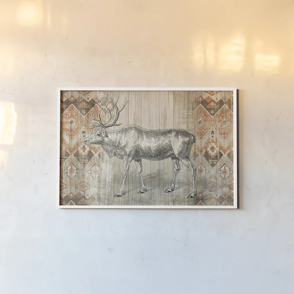 Natural History Lodge Southwest IX by Wild Apple Portfolio. shown as a paper print in a white frame. Available as a archival giclee rolled canvas, fine art paper, or poster print. SKU 22448i.