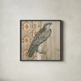 Natural History Lodge Southwest V by Wild Apple Portfolio. Shown in a sleek black glass frame for a contemporary gallery look. Available as an archival giclee rolled canvas, fine art paper, or poster print. SKU 18948a.