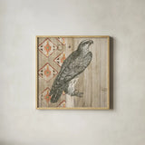 Natural History Lodge Southwest V by Wild Apple Portfolio. Shown in a natural wood glass frame for a timeless modern aesthetic. Available as an archival giclee rolled canvas, fine art paper, or poster print. SKU 18948a.
