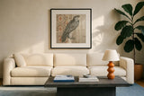 Natural History Lodge Southwest V by Wild Apple Portfolio. Displayed in a glass frame with matte in a clean modern living room. Available as an archival giclee rolled canvas, fine art paper, or poster print. SKU 18948a.