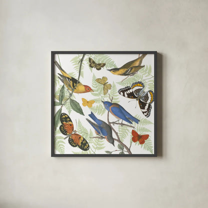 Natures Flight I by Wild Apple Portfolio. Shown in a sleek black glass frame for a contemporary gallery look. Available as an archival giclee rolled canvas, fine art paper, or poster print. SKU 48422a.